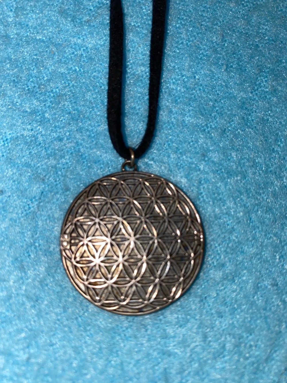 FLOWER OF LIFE LABYRINTH double-sided pendant necklace unique meditation piece